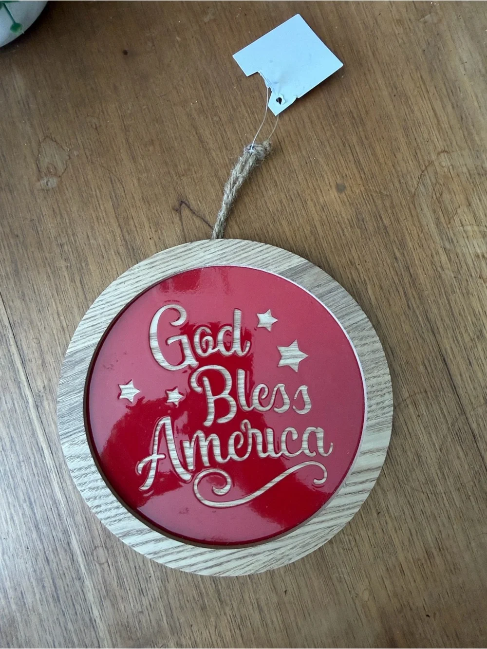 Hobby Lobby Red and Natural Wood 